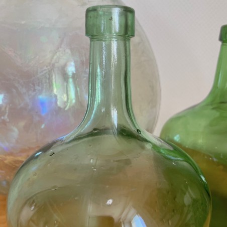 Dame-jeanne En Verre Vert - 6 Litres - Vintage - Occasion