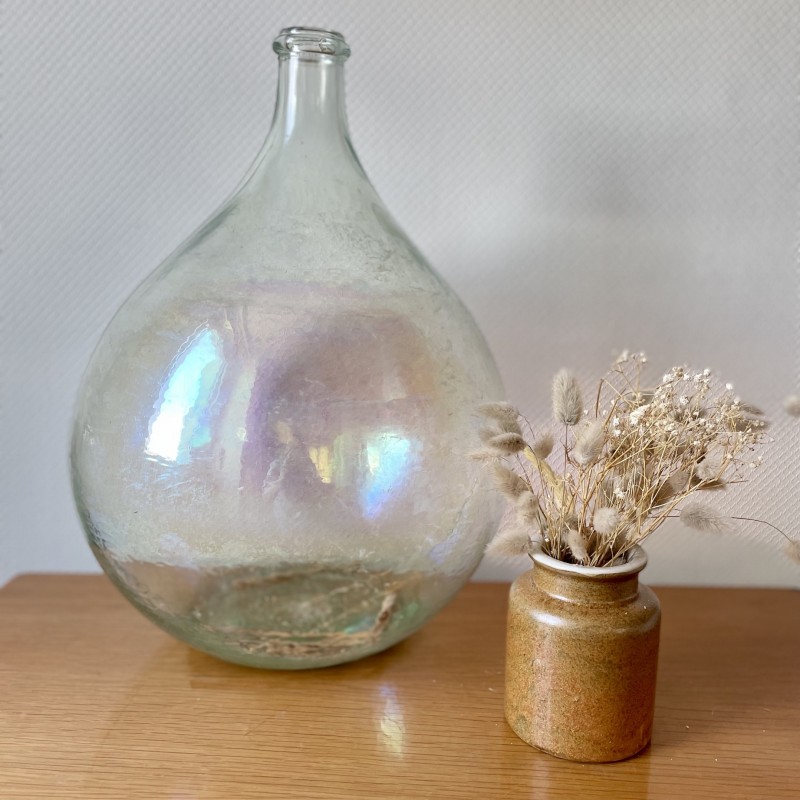 Pot ancen en grès émallé vert sgné - Etsy France