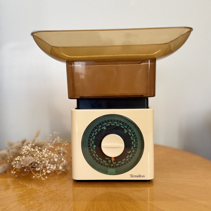 BALANCE DE CUISINE Terraillon 4000 ,coloris beige Vintage 25-6-1970 EUR 9,00 - FR